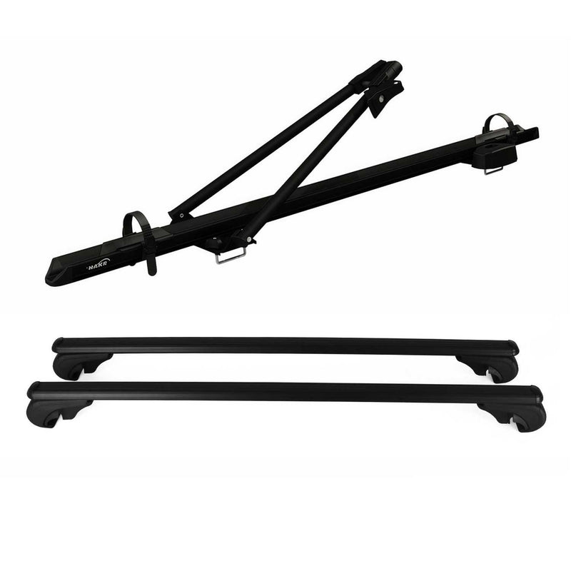 2011-2014 VW Jetta SportWagen Bike Rack Carrier Roof Racks Set Black 3Pcs