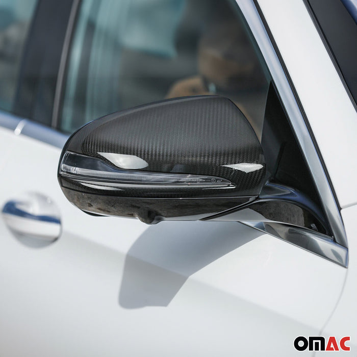 Side Mirror Cover Caps fits Mercedes GLA Class H247 2020-2024 Carbon Fiber