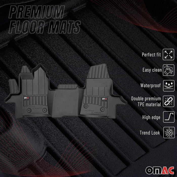 OMAC Premium Floor Mats for Ford Transit 2015-2021 All-Weather Heavy Duty