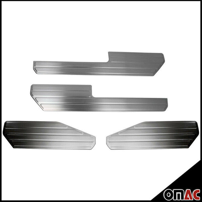 Door Sill Scuff Plate Scratch Protector for VW Amarok 2010-2020 Steel 4 Pcs