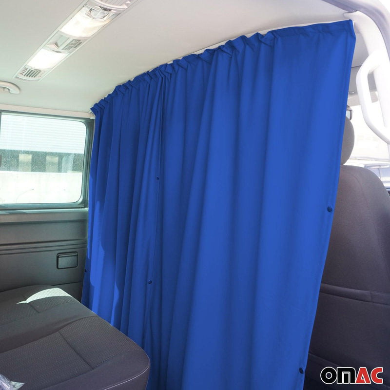 Mercedes Sprinter Cabin Divider Curtains Privacy Curtains Blue 2 Curtains