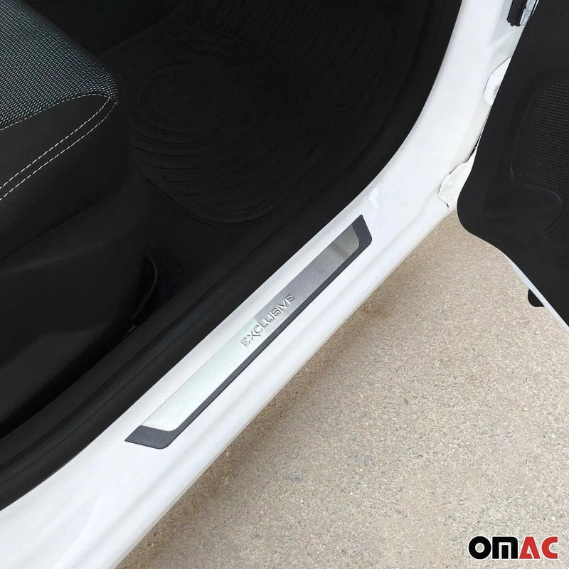 Door Sill Scuff Plate Scratch for Kia Sportage 2011-2016 Exclusive Steel 4x - OMAC USA