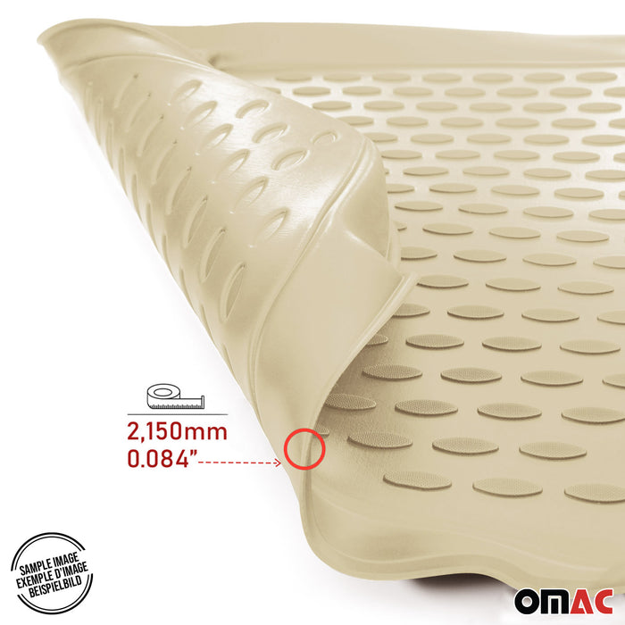 OMAC Floor Mats Liner for Infiniti QX80 2015-2024 Beige TPE All-Weather 5 Pcs