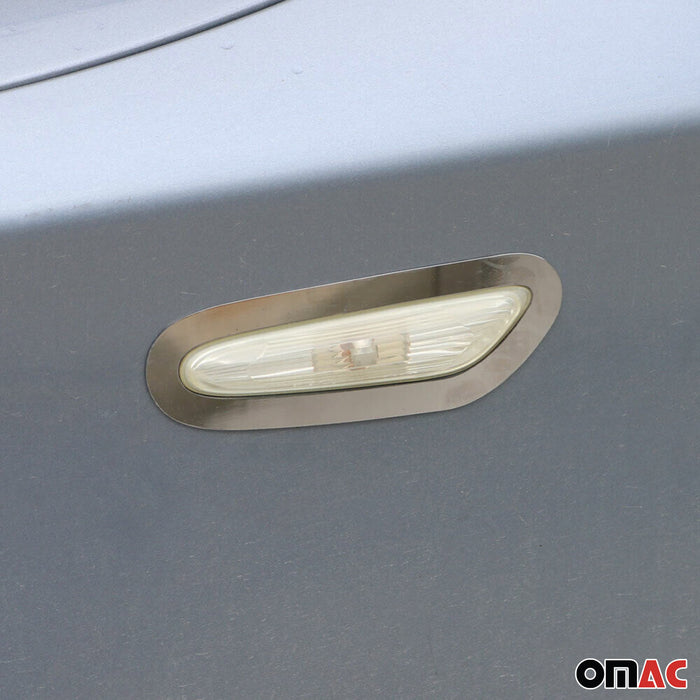 Chrome Side Indicator Light Lamp Fits BMW X1 2013-2015 Rim Protector S.Steel 2x