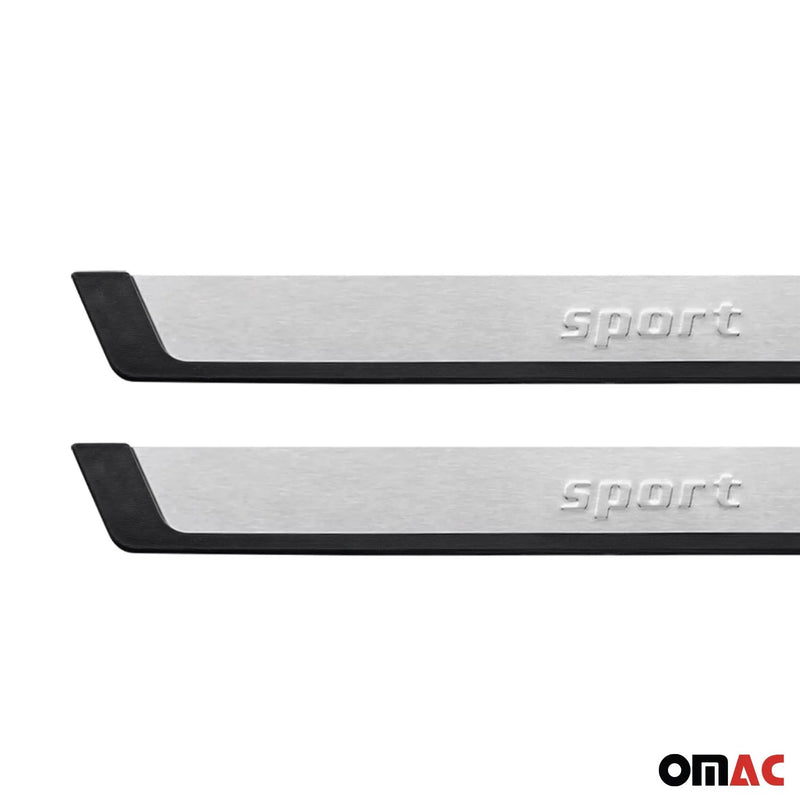 Ford Ranger Door Sill Scuff Plate Scratch Protector Sport Steel Silver 2 Pcs