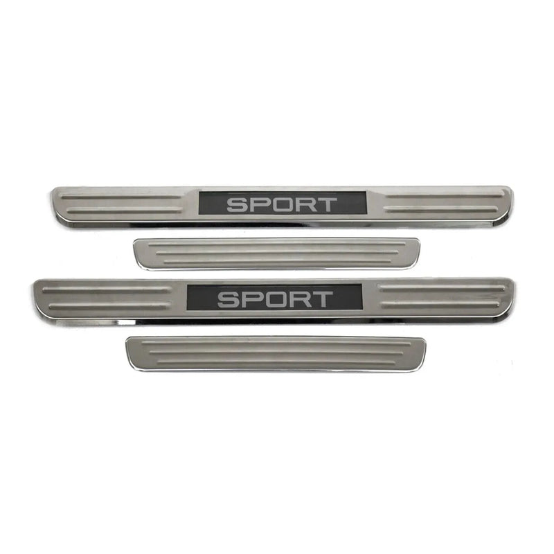 2015-2019 Land Rover Discovery Sport Door Sill Scuff Plate Illuminated Sport Steel Silver 4 Pcs