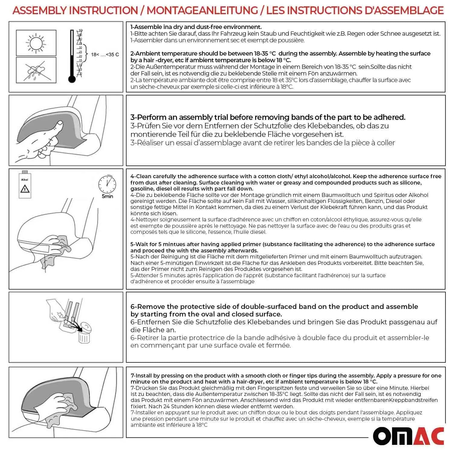 2010-2014 VW Golf Mk6 Side Mirror Cover Caps Matt Stainless Steel Silver 2 Pcs