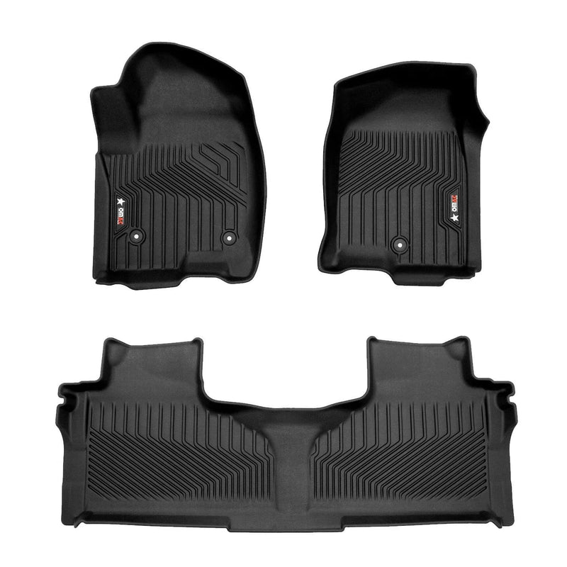 2021-2024 Chevrolet Tahoe Premium Floor Mats Liners First and Second Row Set Black