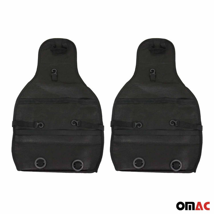 Antiperspirant Front Seat Cover Pads for Dodge Black Red 2 Pcs