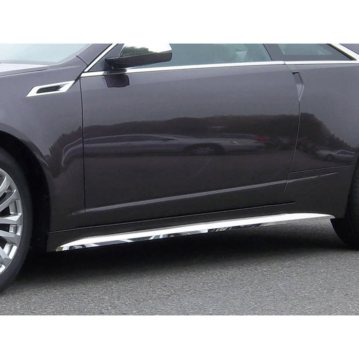 Stainless Rocker Panel Trim 4 Pcs For 2011-2014 Cadillac CTS Coupe