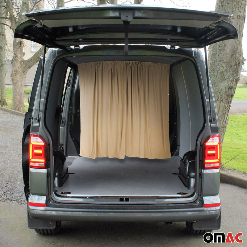 54" x 71" Cab Divider Curtain Van Cabin Campervan Kit Beige