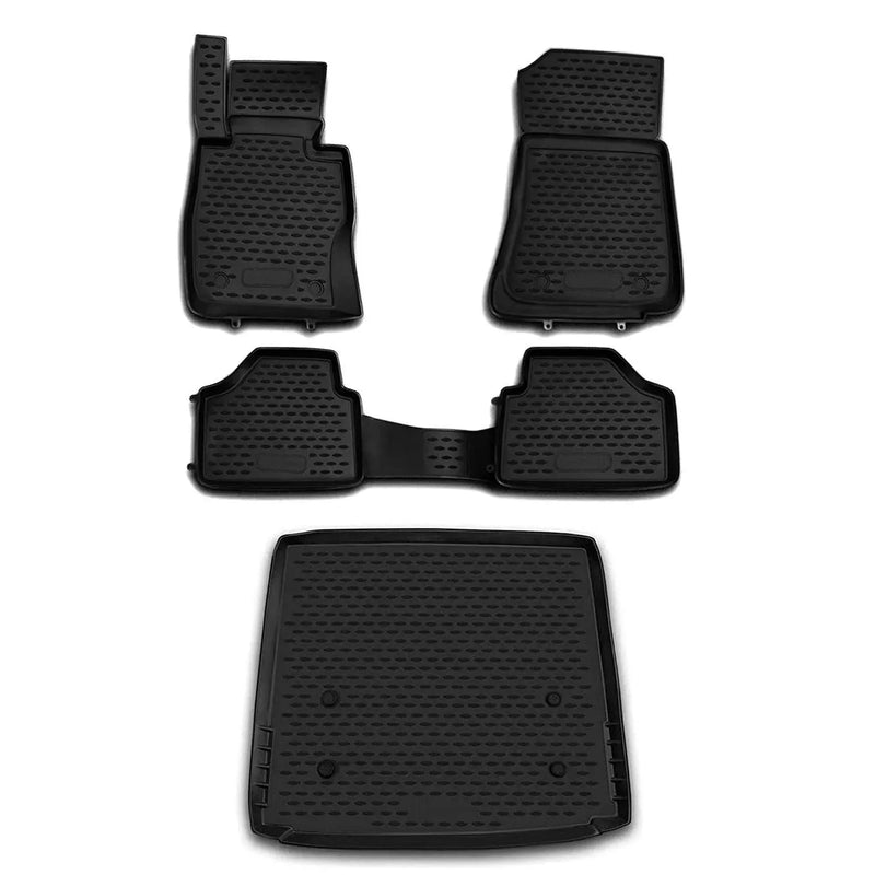 Custom Floor Mats & Cargo Liners for BMW X1 E84 2010-2015 Rubber TPE Black 5Pcs - OMAC USA