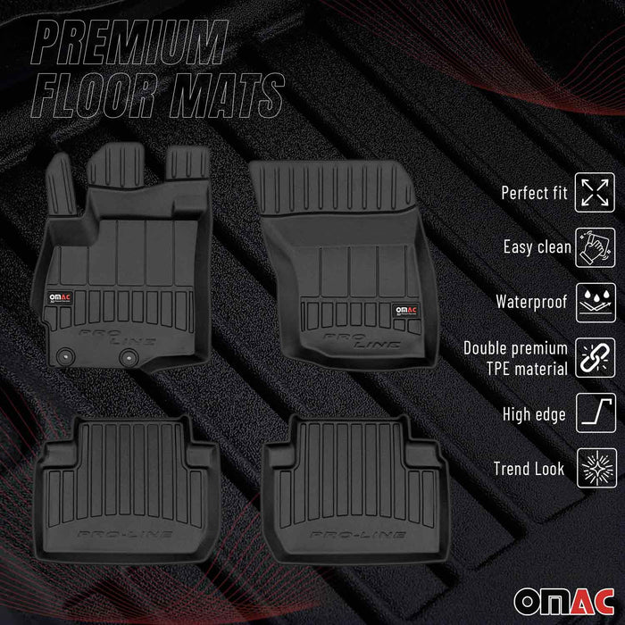 OMAC Premium Floor Mats for Mitsubishi Outlander 2007-2020 Waterproof Heavy Duty