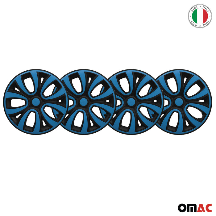 14" Hubcaps Wheel Covers R14 for BMW ABS Black Blue 4Pcs