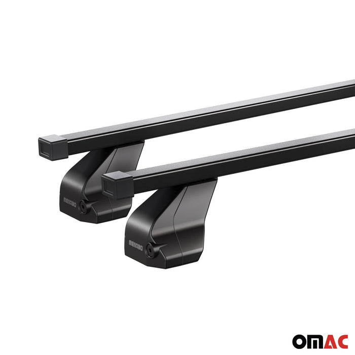 Fix Point Roof Racks Top Cross Bars for BMW iX 2022-2025 Steel Black 2Pcs