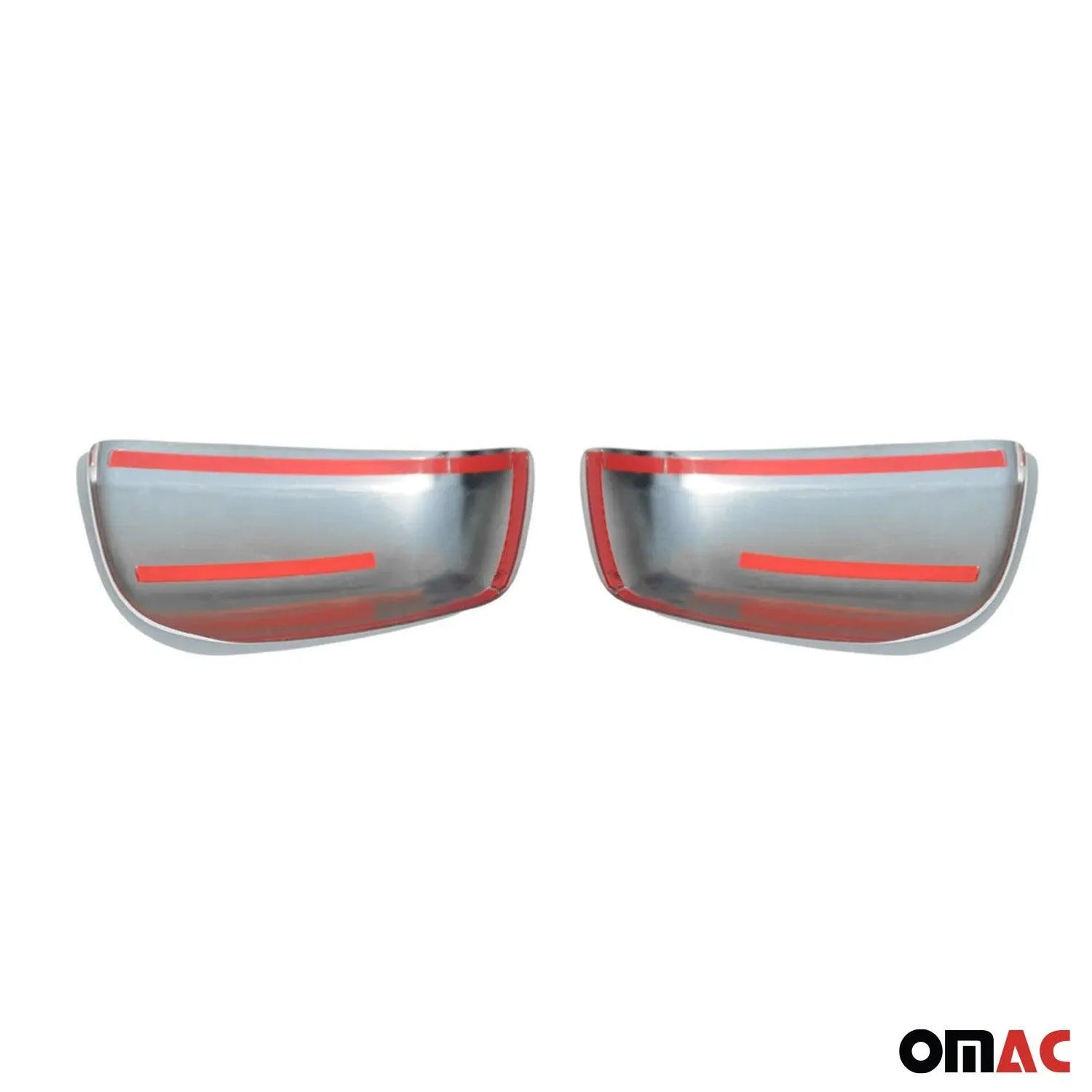 2008-2017 Mitsubishi Lancer Side Mirror Cover Caps Stainless Steel Silver 2 Pcs