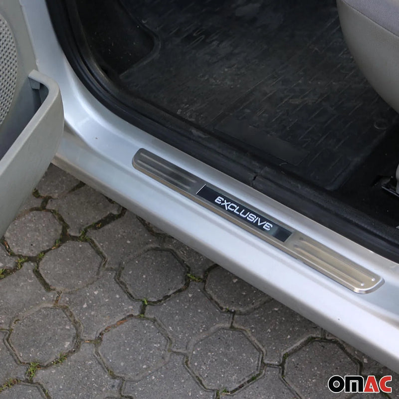 2010-2014 Mercedes Vito W639 Door Sill Scuff Plate Illuminated Exclusive Brushed Steel 2Pcs