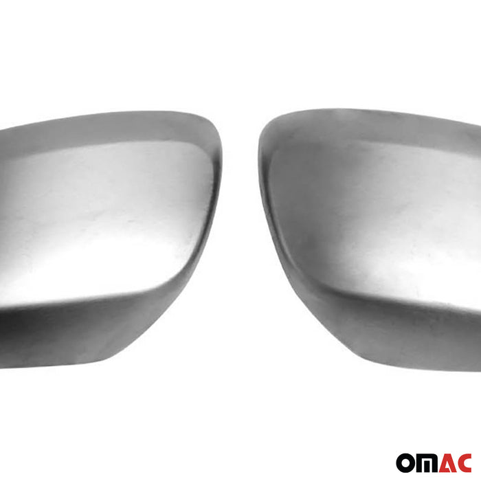 Side Mirror Cover Caps Fits Lexus LX 570 2008-2015 Brushed Steel Silver 2 Pcs