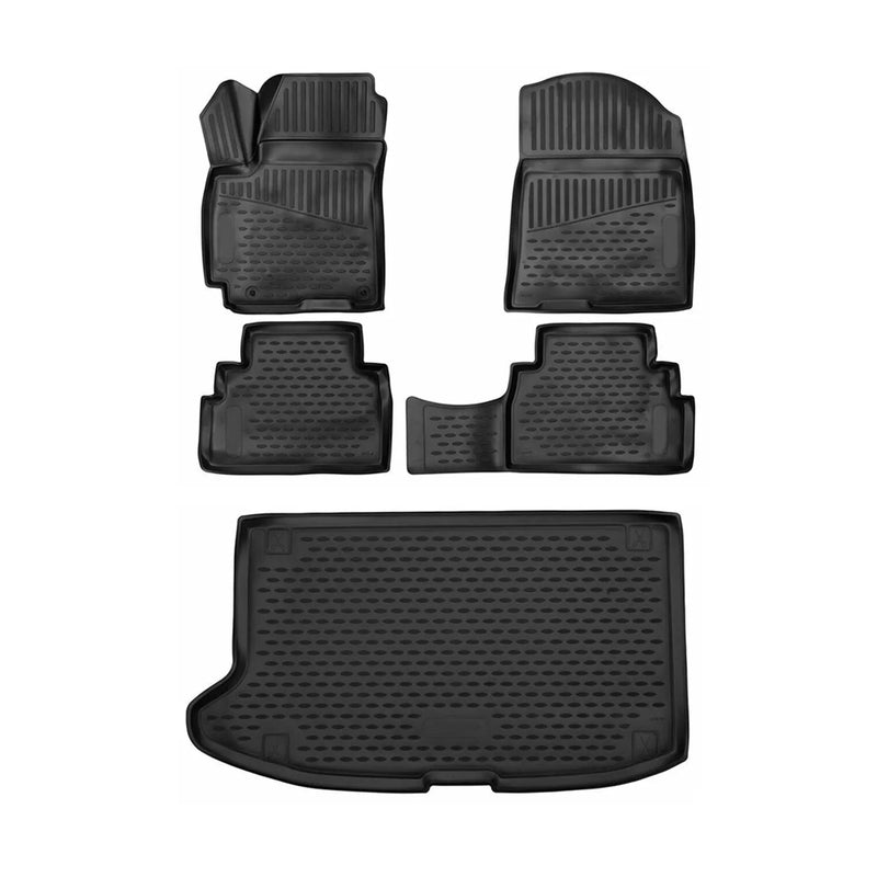 2020-2025 Kia Soul Floor Mats & Cargo Liner Full Set All Weather Black