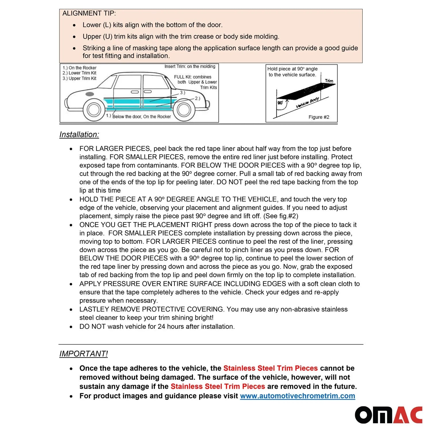 2010-2015 Lexus RX350 Rear Deck Accent 1Pc Stainless Steel Silver