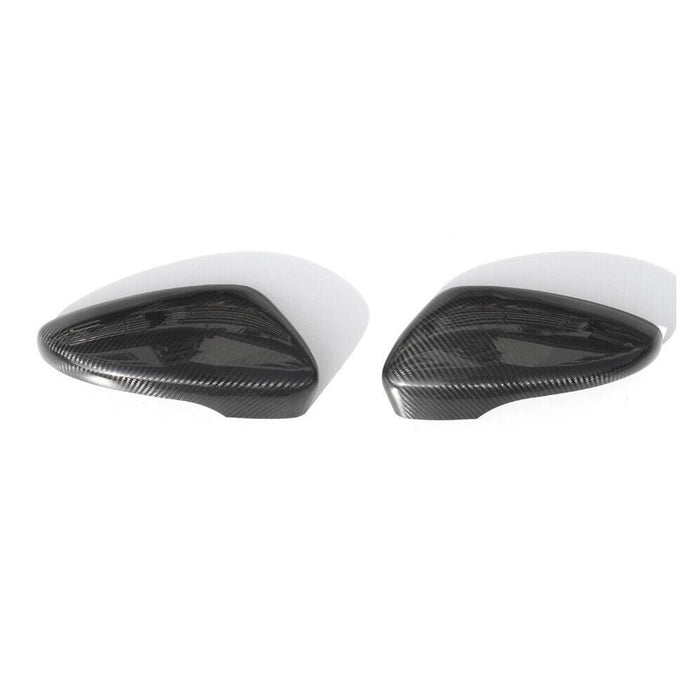 Side Mirror Cover Caps Fits VW EOS 2012-2016 Carbon Fiber Black 2 Pcs