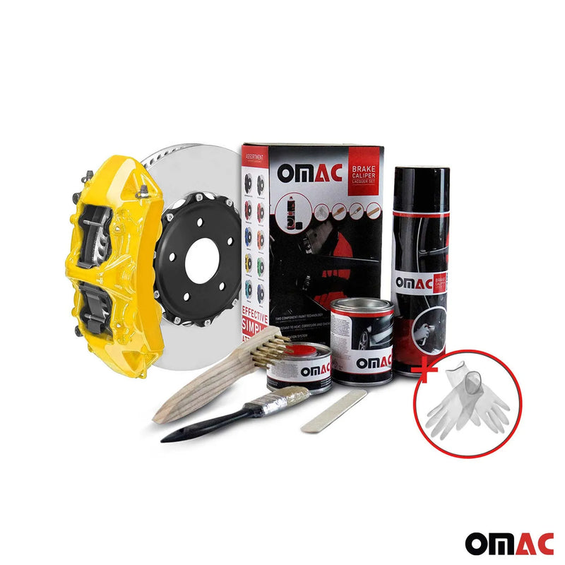 OMAC Brake Caliper Epoxy Based Car Paint Kit California Yellow Glossy High-Temp