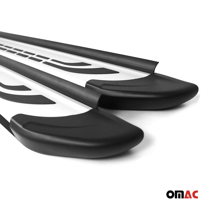 Nerf Bars Side Step Running Boards for Fiat 500L 2014-2020 Black Silver 2Pcs