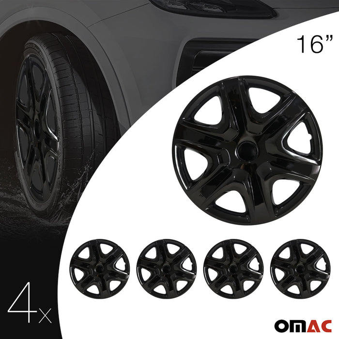 16 Inch Wheel Covers Hubcaps for BMW ABS Black 4x