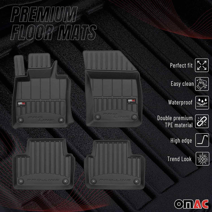 OMAC Premium Floor Mats for Volvo V60 Cross Country 2020-2024 All-Weather 4Pcs