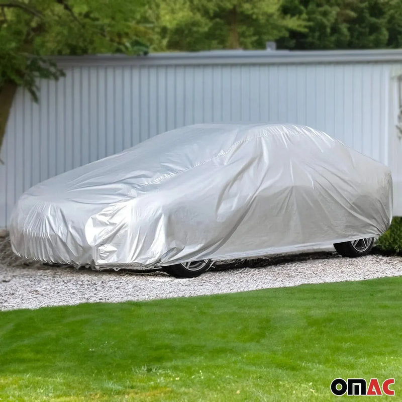 Full 15FT Car Protective Cover All Weather Outdoor Rain Dust Resistant MVN Grey