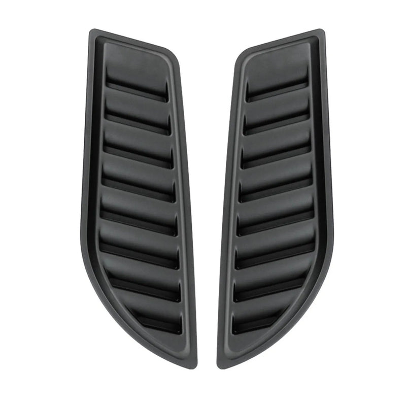 2 Pcs Decorative Air Flow Intake Hood Scoop Vent Cover Black