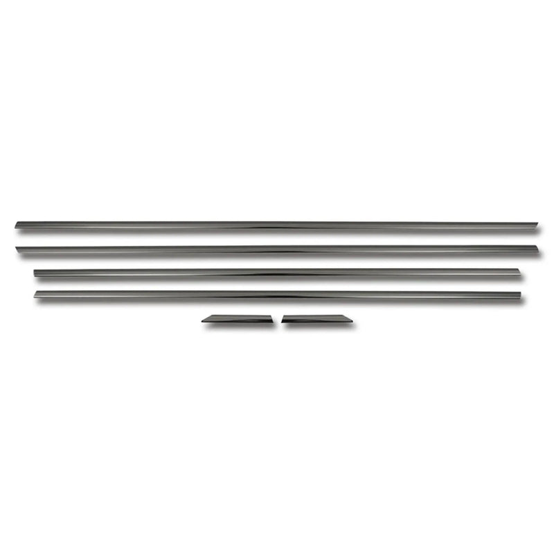 2011-2018 VW Jetta A6 Window Molding Trim Streamer Stainless Steel Dark 6Pcs