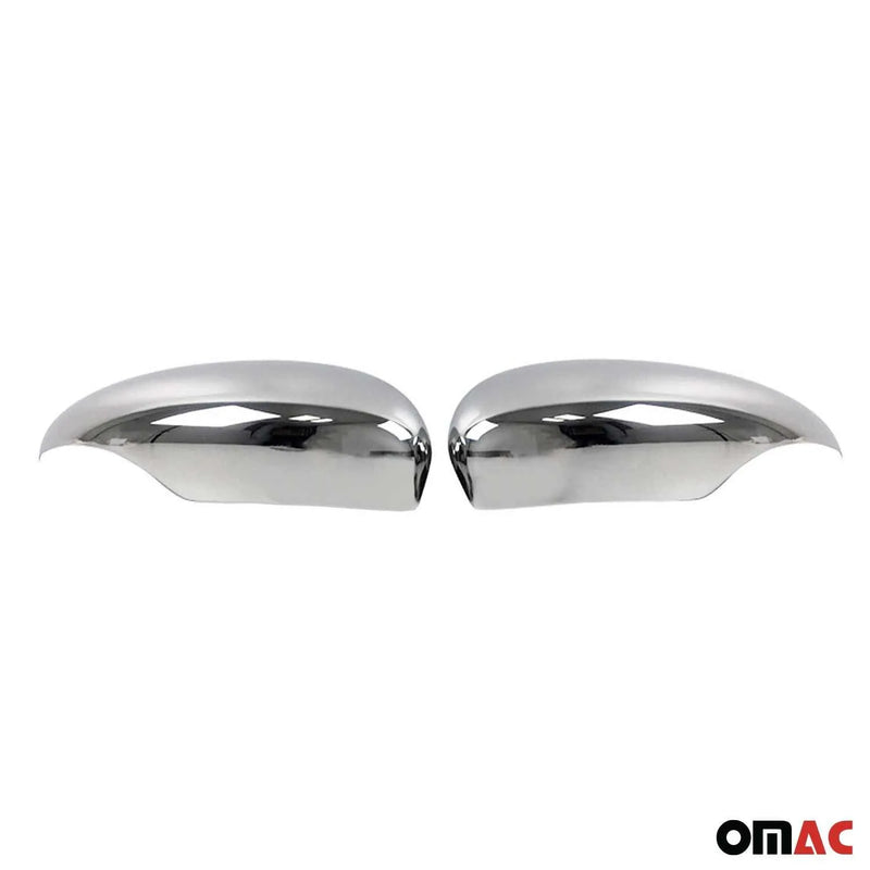 Side Mirror Cover Caps Fits Ford Fiesta 2011-2019 Steel Silver 2 Pcs - OMAC USA