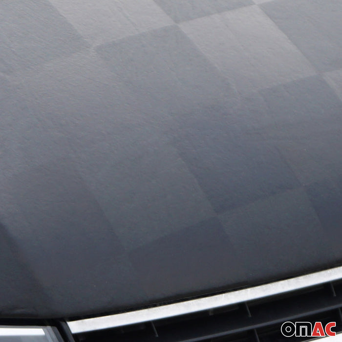 Car Bonnet Hood Bra fits Volkswagen Tiguan 2009-2016 Mask Cover Chequered Grey