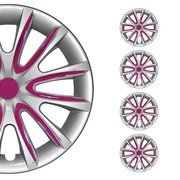 16" Wheel Covers Hubcaps for GMC Sierra Grey Violet Gloss