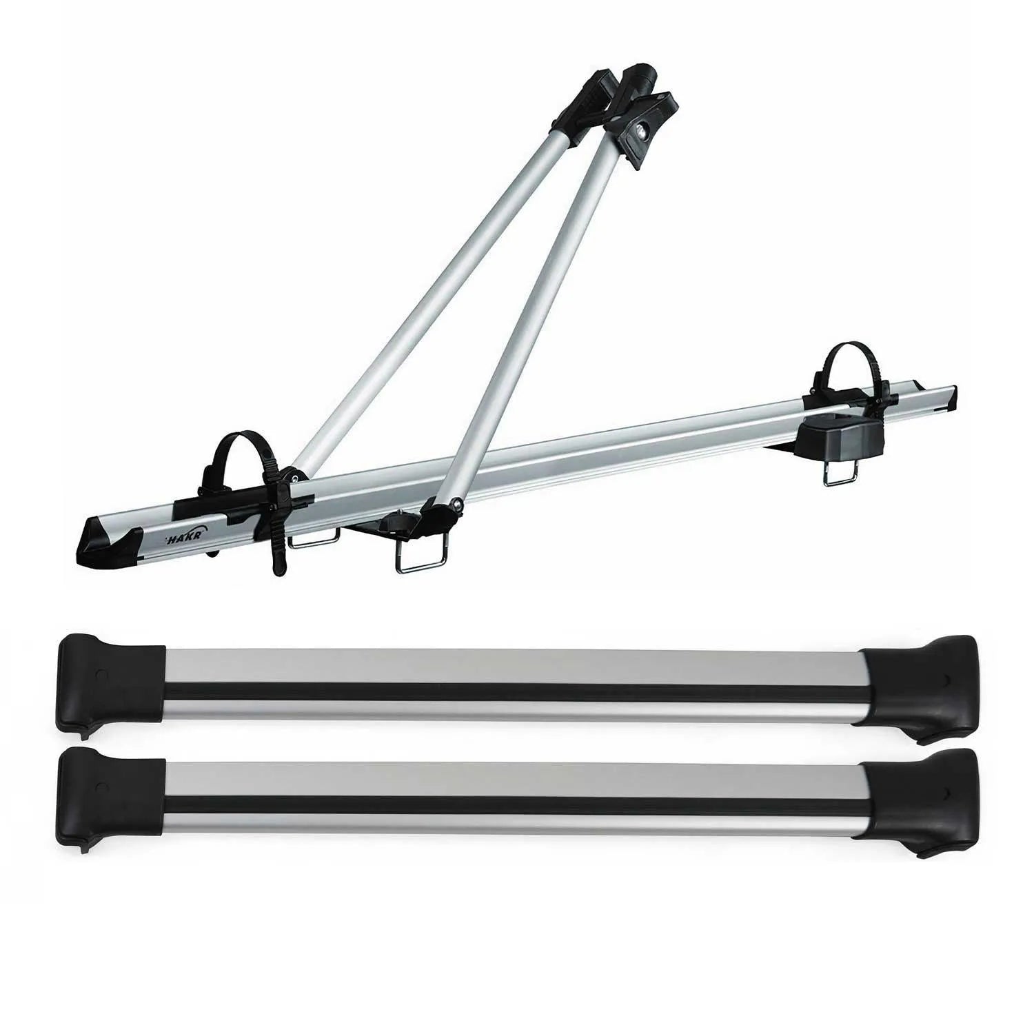 2014-2026 RAM ProMaster Bike Rack Carrier Roof Racks Set Silver 3Pcs ...