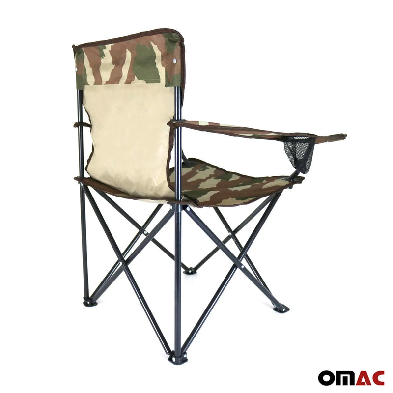 New Folding Camping Chair Beach Seat Fishing BBQ Picnic Outdoor with Cup Holder