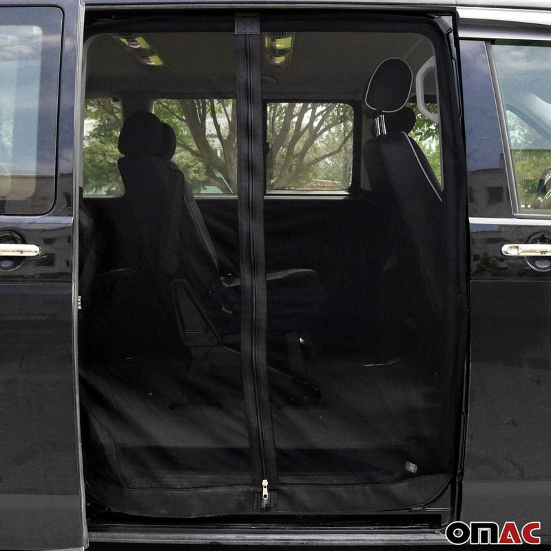 2015-2024 Ford Transit Mosquito Net Bug Magnetic Screen Sliding Door Black