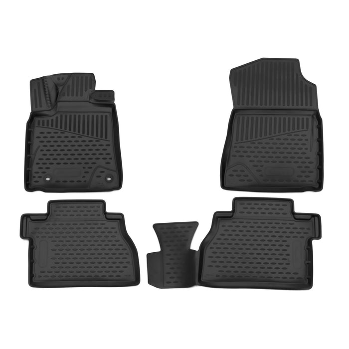 OMAC Floor Mats Liner for Toyota Tundra Double Cab 2014-2021 TPE All-Weather 4x