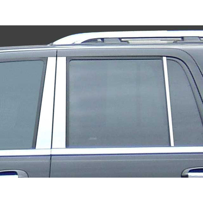 Stainless Steel Pillar Trim 6Pc Fits 1997-2014 Ford Expedition
