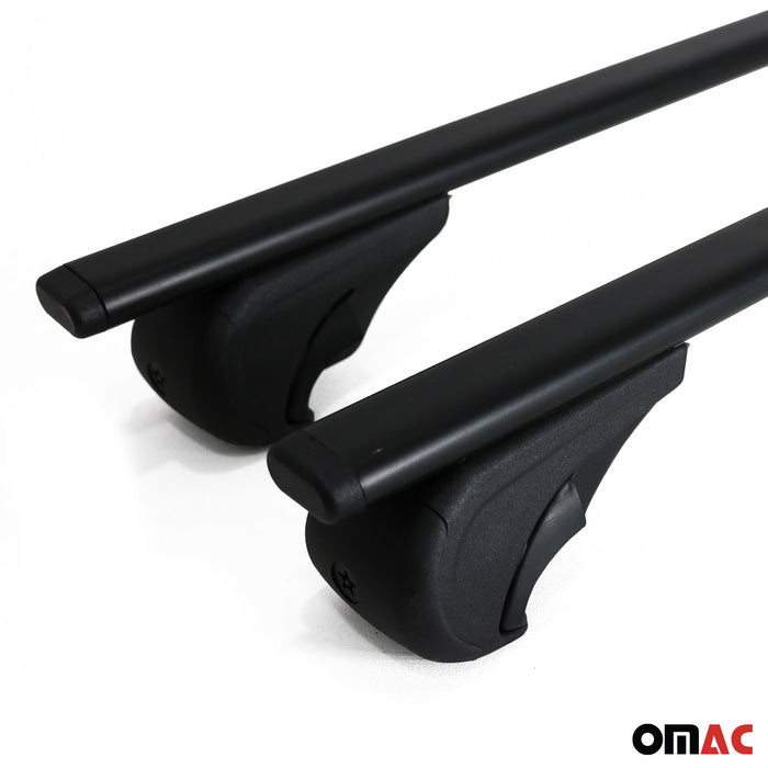Roof Racks Cross Bars Carrier Durable for Jeep Compass 2017-2024 Black 2Pcs