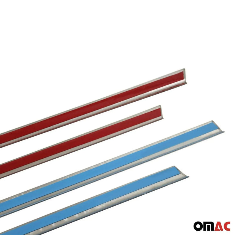 Window Molding Trim Streamer for Fiat 500X 2016-2023 Stainless Steel Silver 4Pcs - OMAC USA