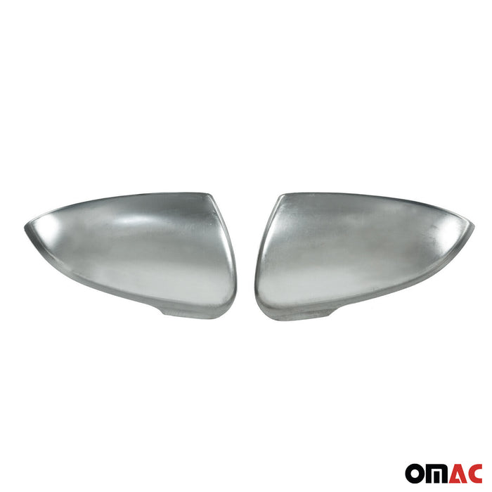 Side Mirror Cover Caps Fits Hyundai Tucson 2016-2021 Steel Silver 2 Pcs