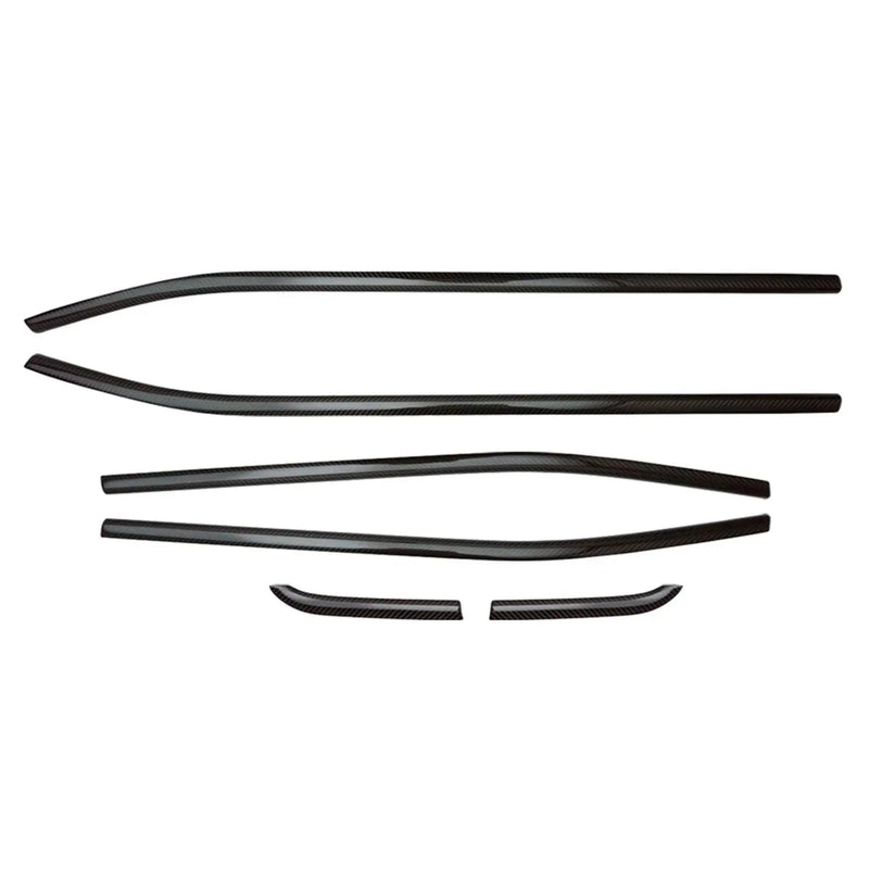 Window Molding Trim Streamer for Jeep Renegade 2015-2023 Carbon Fiber Black 6Pcs - OMAC USA