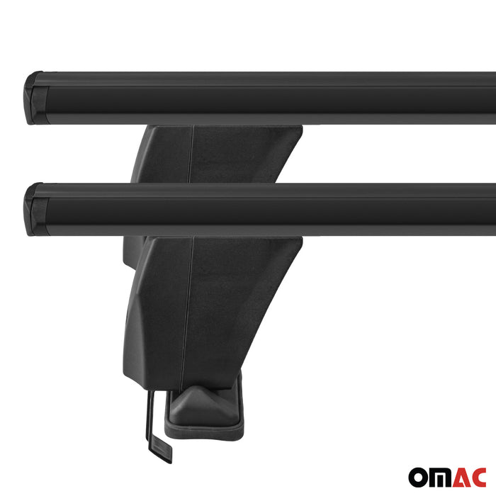 Top Roof Racks Cross Bars fits Acura ILX 2013-2022 2Pcs Black Aluminium
