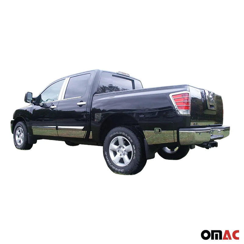 2004-2015 Nissan Titan OMAC Stainless Steel Rear Bumper Trim 31Pc