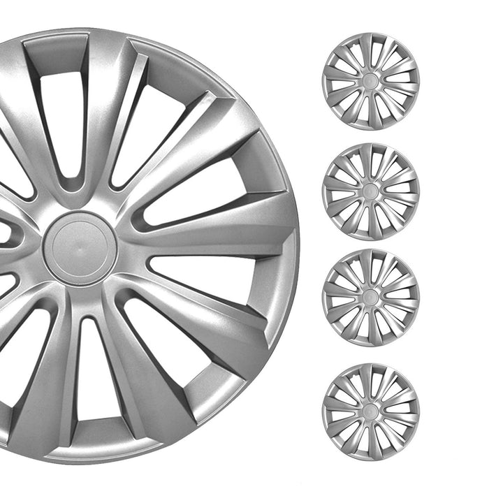 16 Inch Wheel Covers Hubcaps for Porsche Silver Gray Gloss