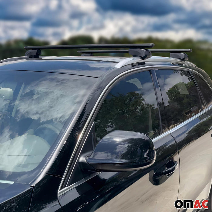 Lockable Roof Rack Cross Bars Luggage Carrier for Acura RDX 2019-2024 Black 2Pcs
