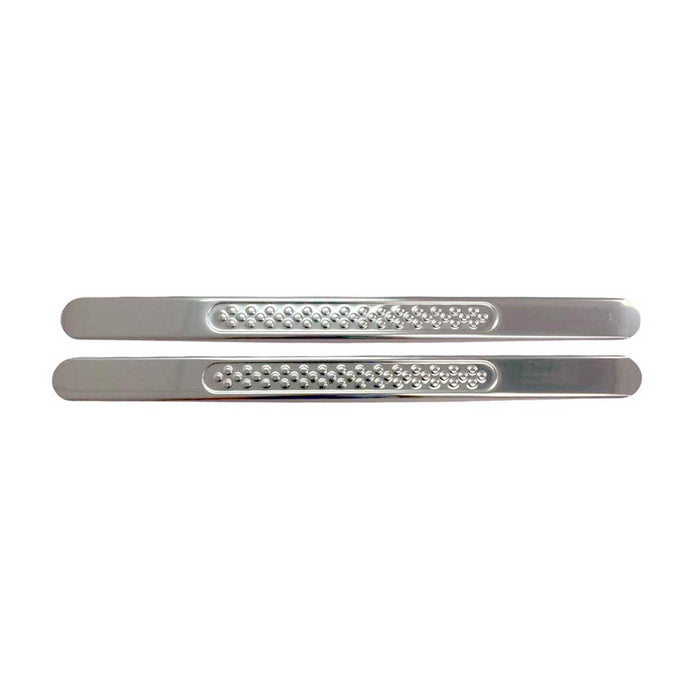 Door Sill Scuff Plate Scratch Protector for Toyota Steel Silver 2 Pcs