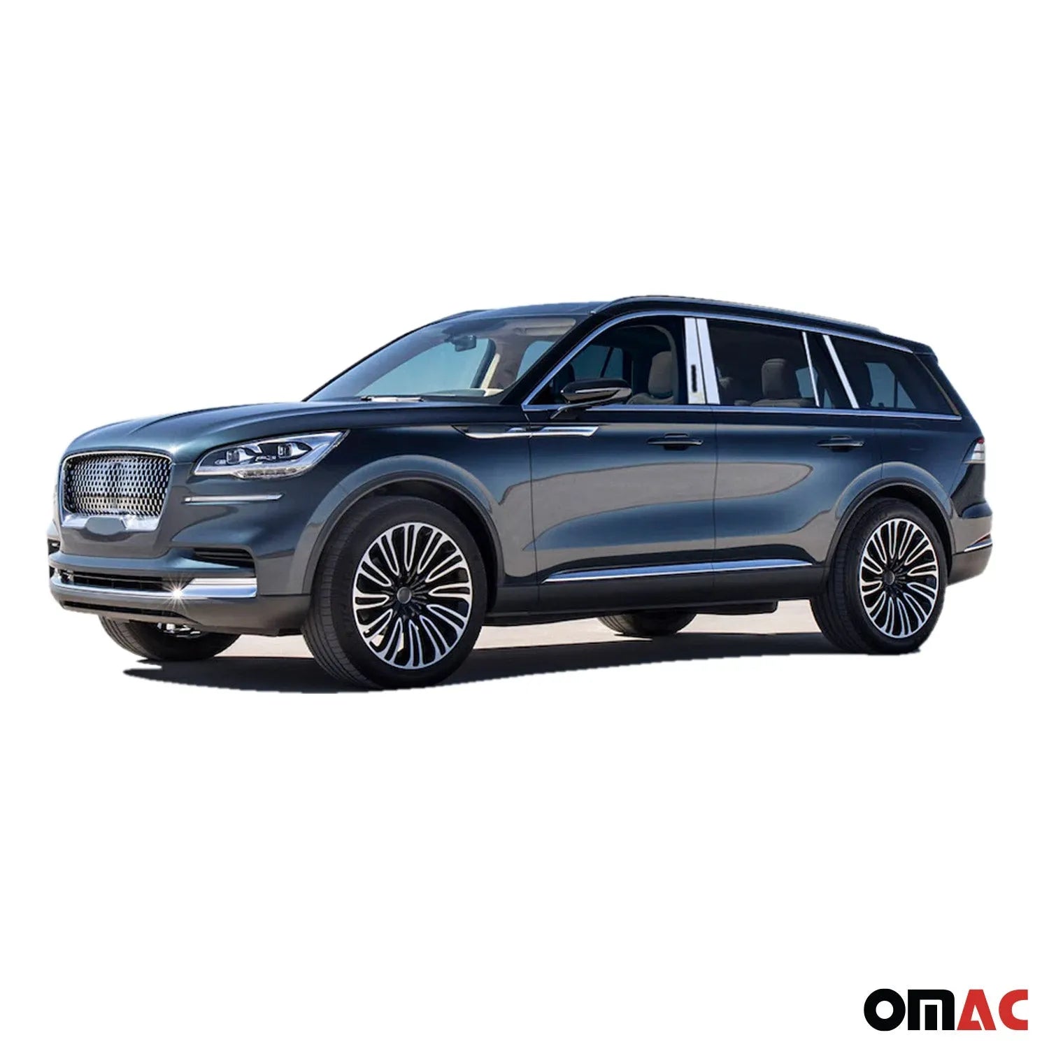 2020-2025 Lincoln Aviator Rear Bumper Accent 1Pc Stainless Steel Silver